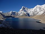30 Gur Karpo Ri, Ice Tooth, Pemthang Karpo Ri, Nyanang Ri, Pungpa Ri, Shishapangma East Face And Kong Tso Early Morning From Kong Tso Pass The view back from the Kong Tso pass (5338m) includes Gur Karpo Ri, Ice Tooth, Pemthang Karpo Ri, Nyanang Ri, Pungpa Ri (7445m), Shishapangma (I8012m) East Face and Kong Tso.